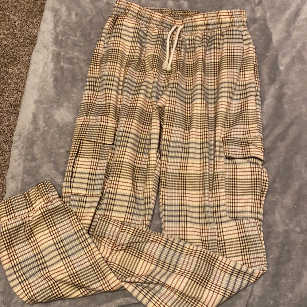 Lumiere Plaid Cargo Pants Size M